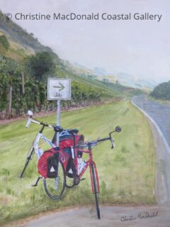 Cycling the Moselle Acrylic 16 x 20 2016